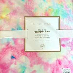 Pottery Barn Teen Tie Dye Full Size Bed Sheet Set - NEW W TAGS